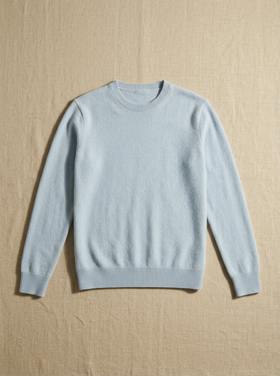 Jersey de cachemira de cuello redondo