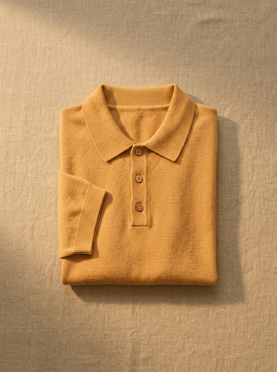 Fine knit polo