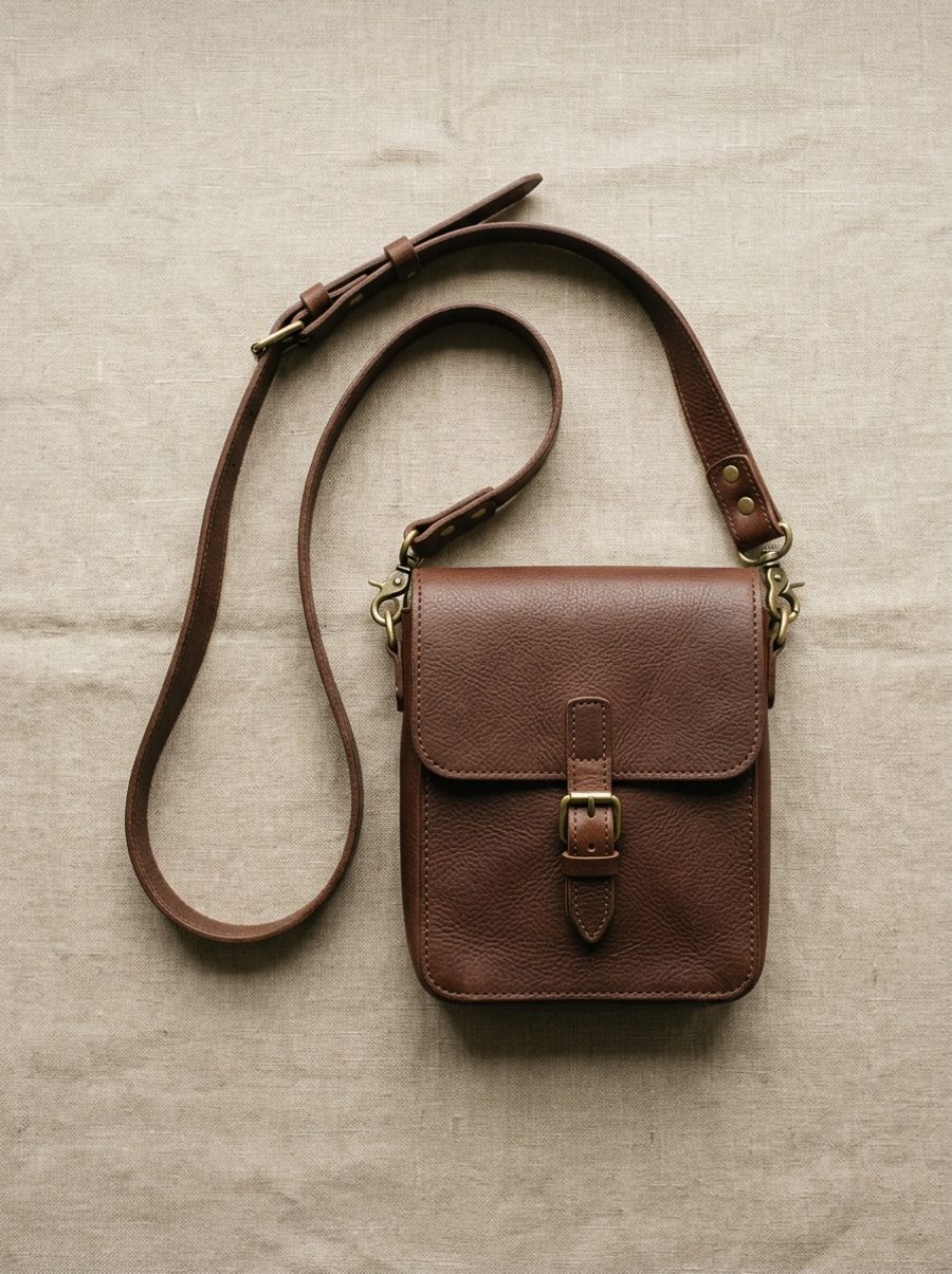 Leather crossbody bag