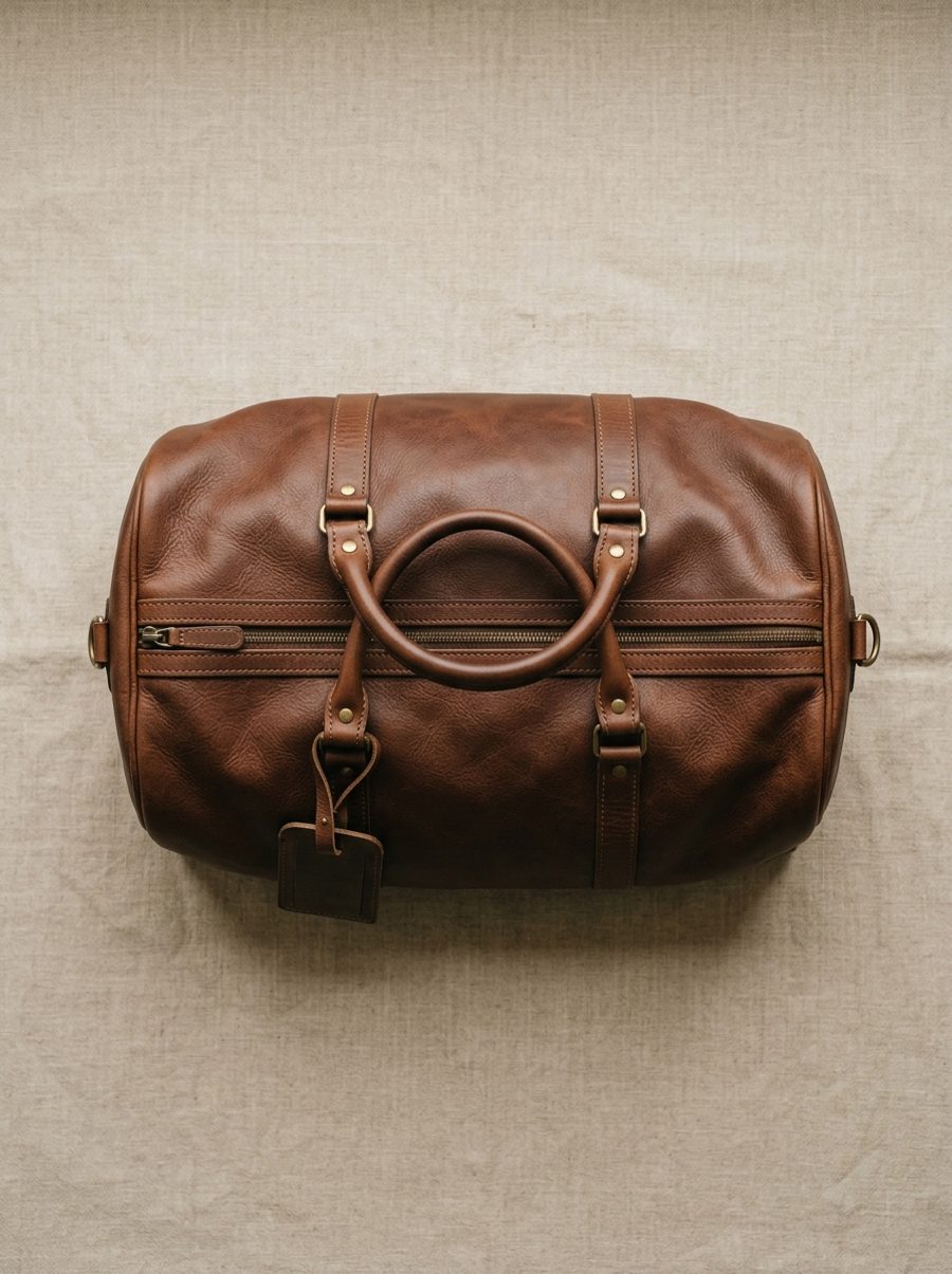Leather weekend bag