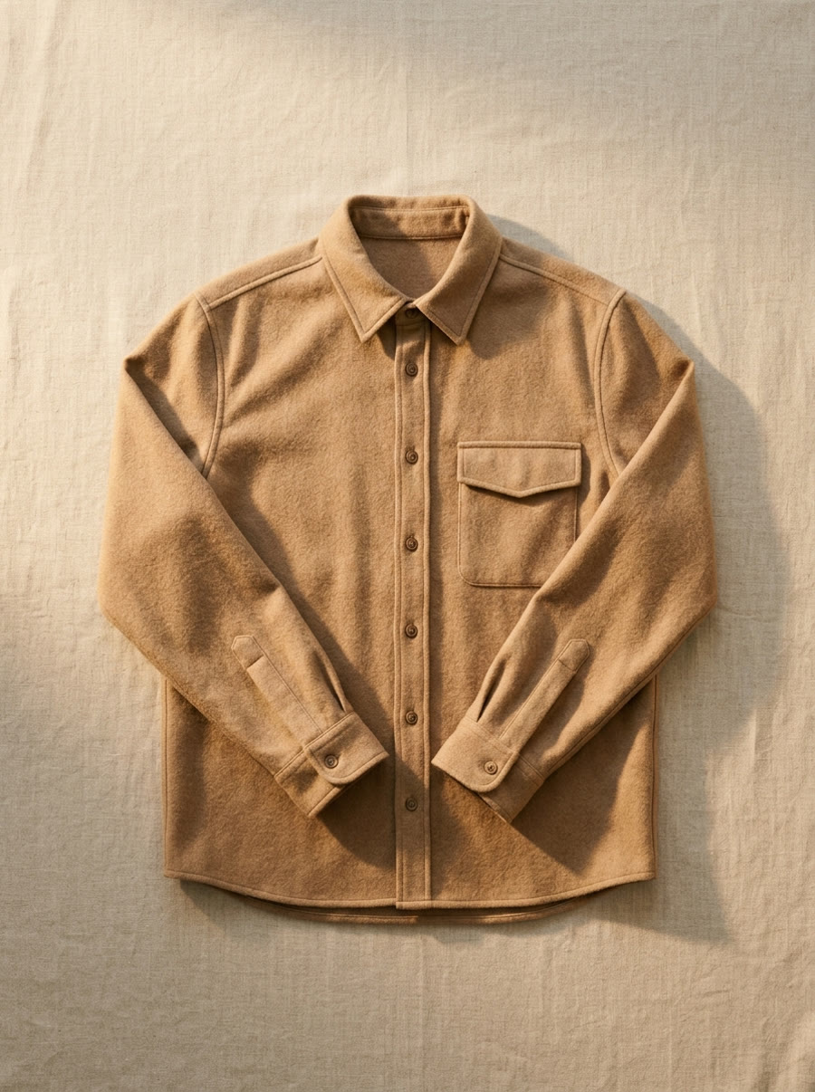 Light wool overshirt