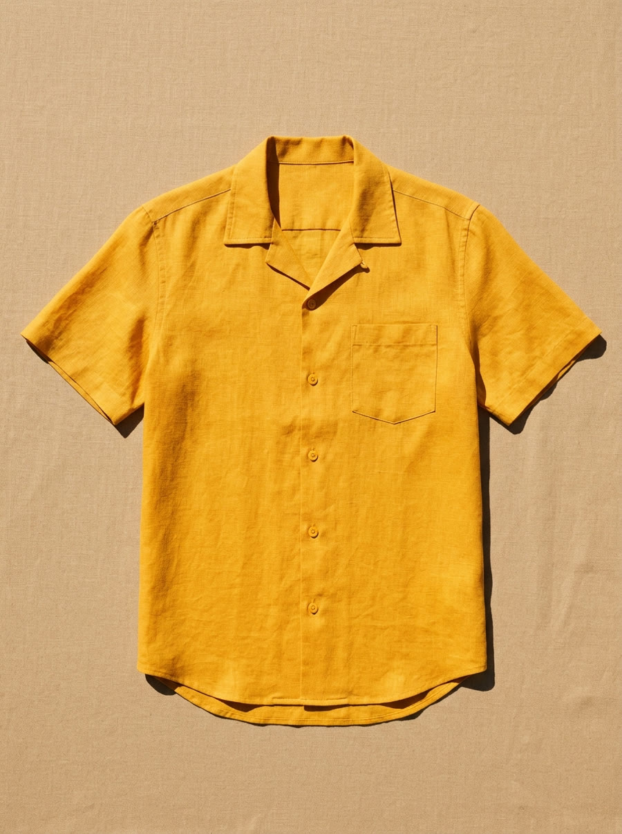 Linen short-sleeve shirt