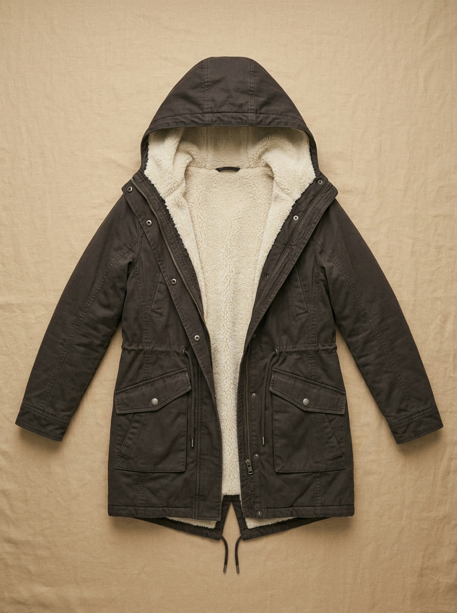 Parka forrada de borreguillo