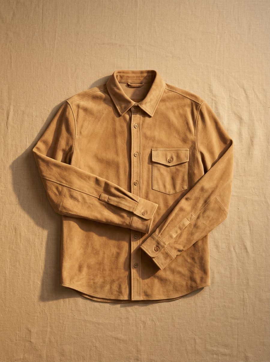 Suede overshirt